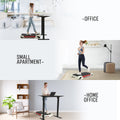 Egofit ComfortDeck-M2 pearl white treadmill in home office and small apartment setting