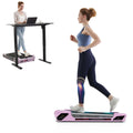 Egofit ComfortDeck-M2 sakura pink treadmill main image with model walking