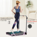 Honeycomb Cushioning Deck on Egofit ComfortDeck-M2T sakura pink treadmill reduces joint impact for smooth walking
