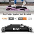 Mini treadmill size reference – pink under desk treadmill with compact frame