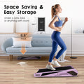 Pink Egofit treadmill carried for travel – portable for car trunk or short trips