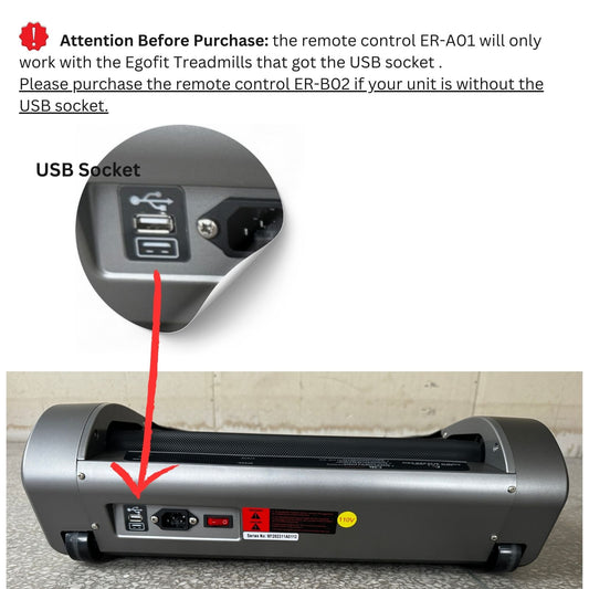Remote controller ER-A01 for Egofit treadmills with USB socket, attention before purchase