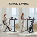 Space saving foldable Egofit desk bike for easy storage