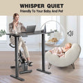 Whisper quiet operation of Egofit desk bike friendly for babies and pets