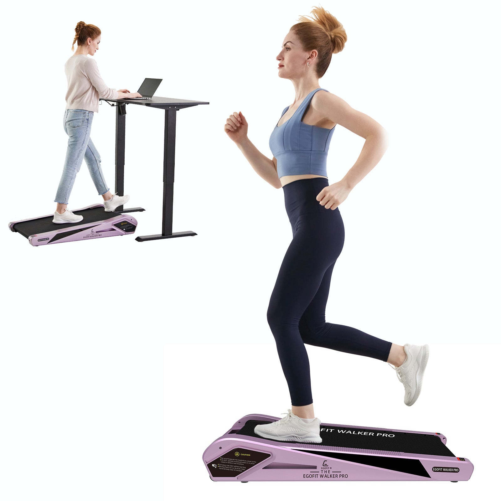 Egofit Walker Pro M1 Compact Quiet and Powerful Under Desk Treadmill for Home Office. Burn Calories Reduce Stress and Alleviate Back Pain Easily