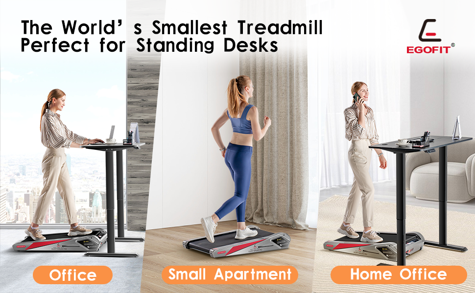 Egofit Walker Pro-M1 Under Desk Treadmill – Mini Treadmill for Office