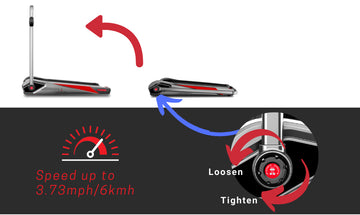 Foldable handrail with loosen and tighten controls on Egofit M1T treadmill design