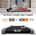 Compact size and dimensions of Egofit Walker Plus-M1T folding treadmill for small spaces