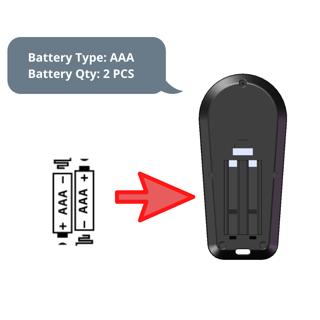 Requires 2 AAA batteries for Egofit treadmill remote controller